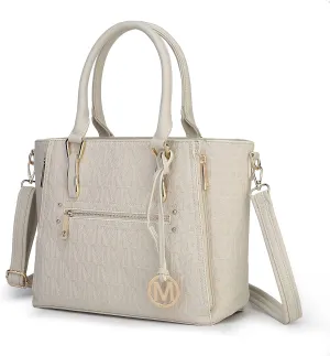 MKF Crossbody Shoulder Bag for Women  PU Leather Top Handle Pocketbook  Roomy Tote Satchel Handbag Purse M Charm
