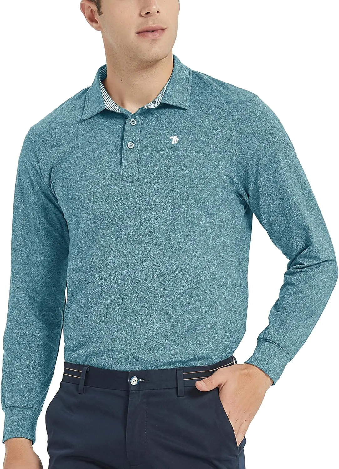 MoFiz Men's Long Sleeve Shirts Quarter Zip Pullover Men's Polo Shirts Quick Dry
