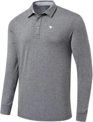 MoFiz Men's Long Sleeve Shirts Quarter Zip Pullover Men's Polo Shirts Quick Dry