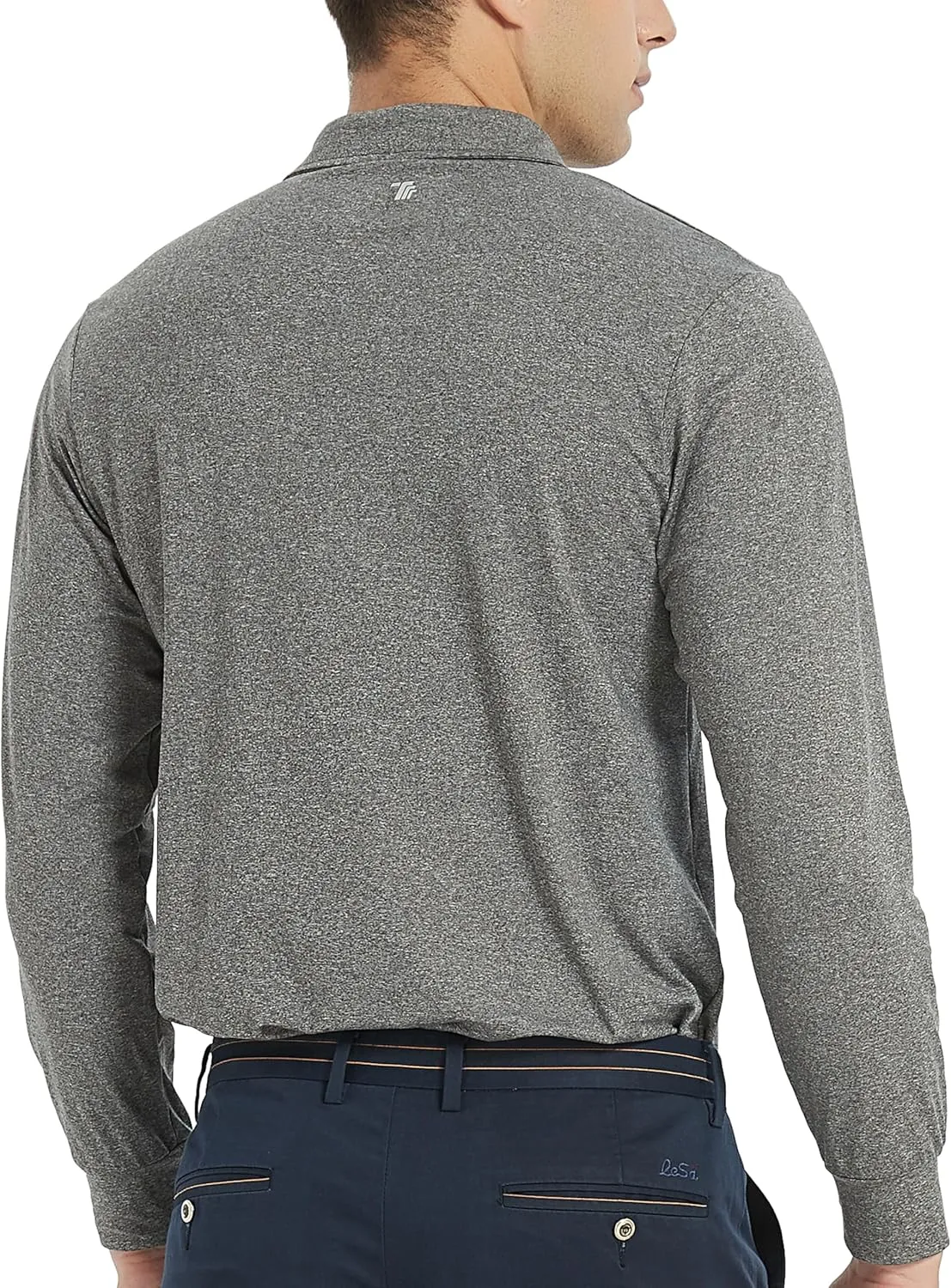 MoFiz Men's Long Sleeve Shirts Quarter Zip Pullover Men's Polo Shirts Quick Dry