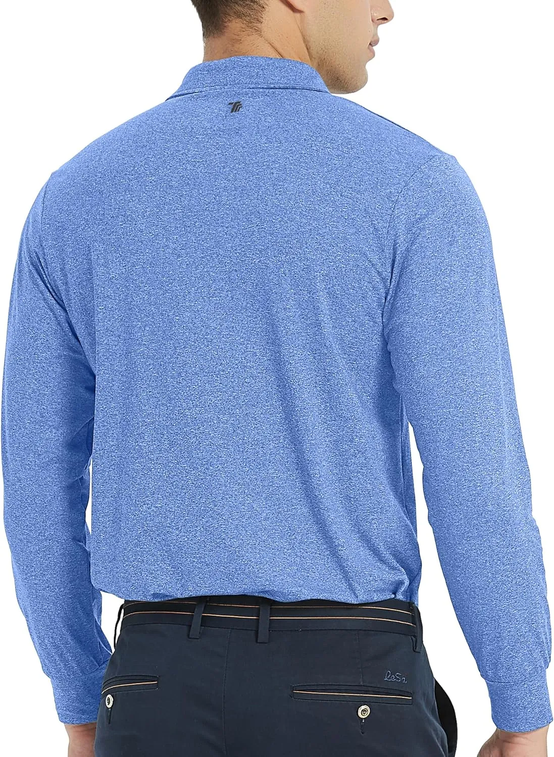 MoFiz Men's Long Sleeve Shirts Quarter Zip Pullover Men's Polo Shirts Quick Dry