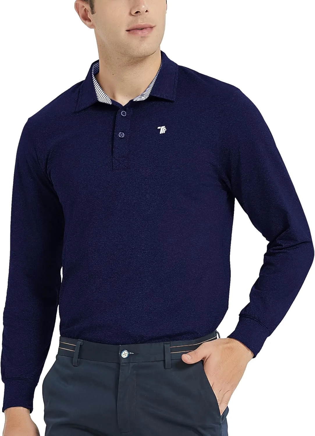 MoFiz Men's Long Sleeve Shirts Quarter Zip Pullover Men's Polo Shirts Quick Dry