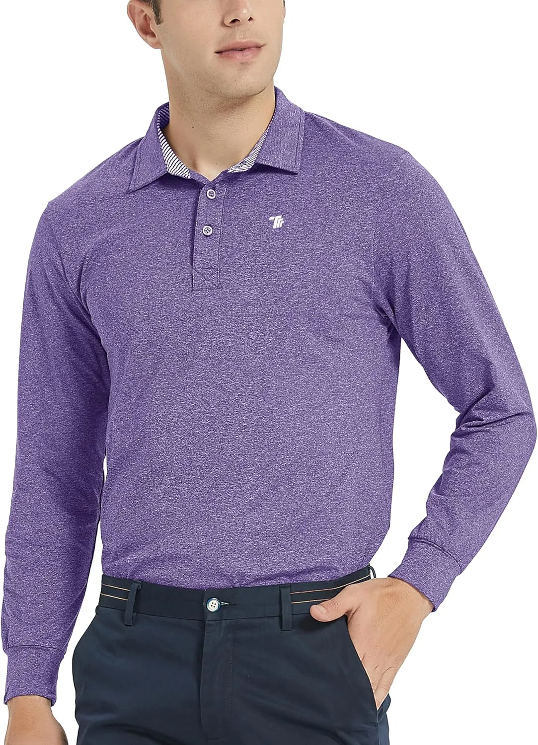 MoFiz Men's Long Sleeve Shirts Quarter Zip Pullover Men's Polo Shirts Quick Dry