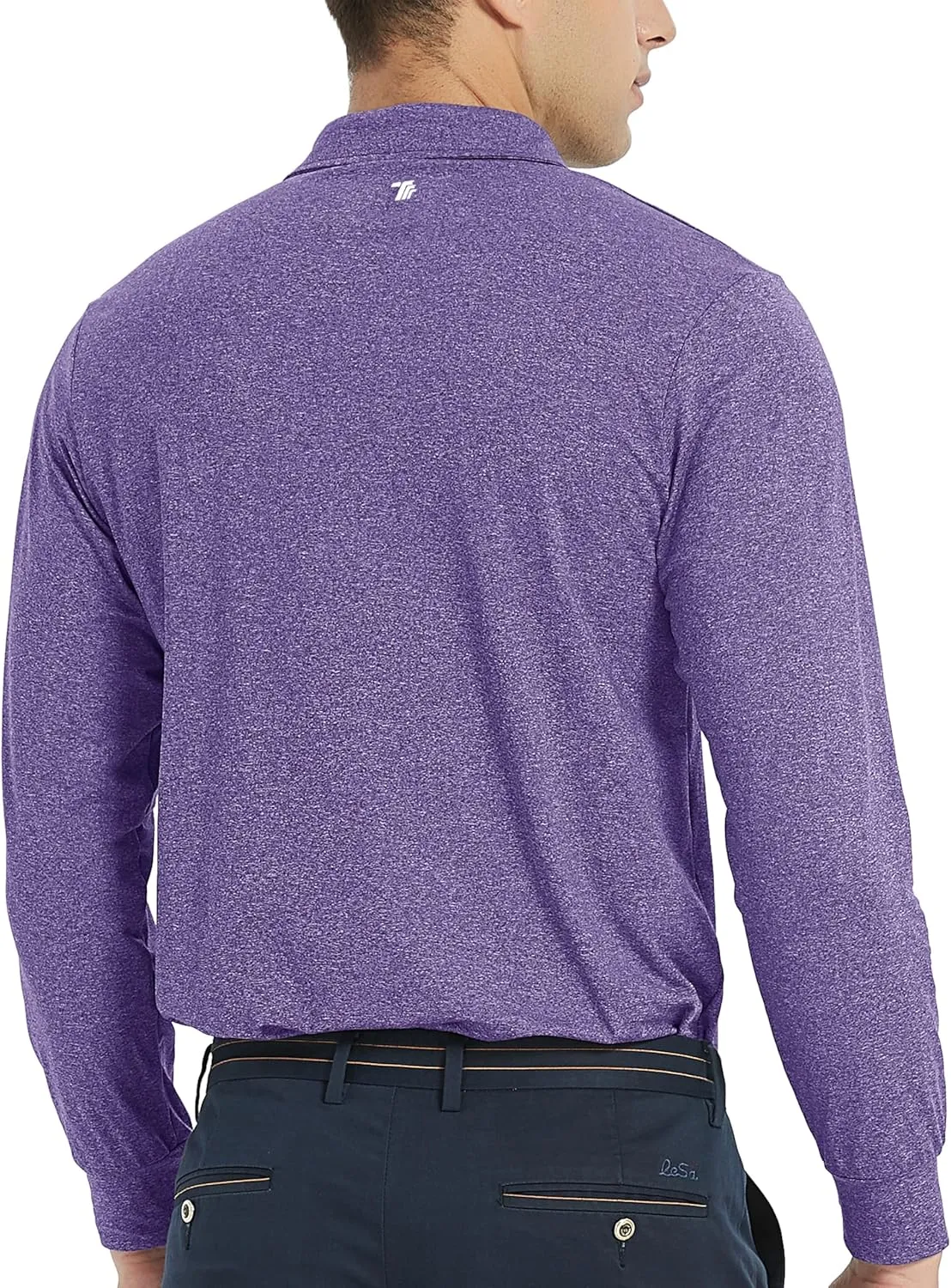 MoFiz Men's Long Sleeve Shirts Quarter Zip Pullover Men's Polo Shirts Quick Dry