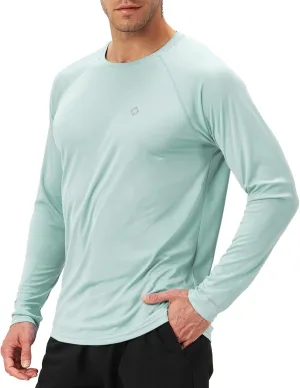 NAVISKIN Men's Rash Guard Shirts Swim Shirts UPF 50  UV Sun Protection Long Sleeve Shirts Lightweight Quick Dry