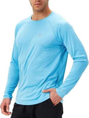NAVISKIN Men's Rash Guard Shirts Swim Shirts UPF 50  UV Sun Protection Long Sleeve Shirts Lightweight Quick Dry