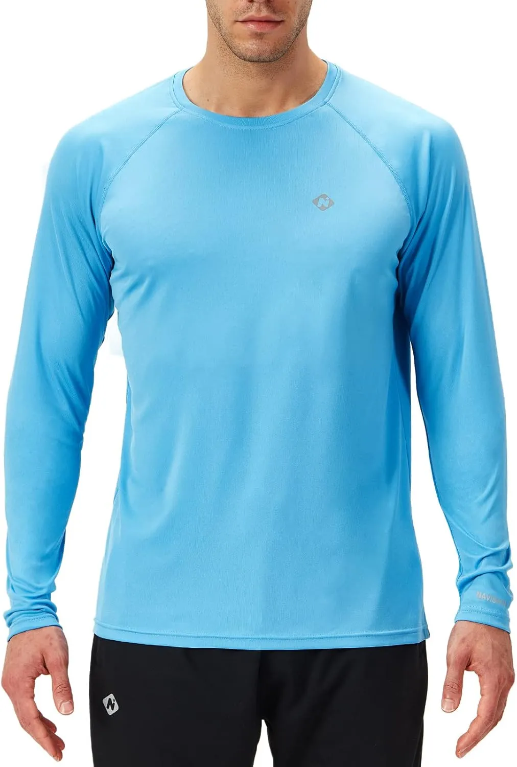 NAVISKIN Men's Rash Guard Shirts Swim Shirts UPF 50  UV Sun Protection Long Sleeve Shirts Lightweight Quick Dry