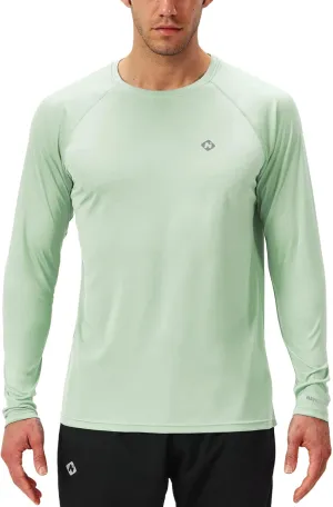 NAVISKIN Men's Rash Guard Shirts Swim Shirts UPF 50  UV Sun Protection Long Sleeve Shirts Lightweight Quick Dry
