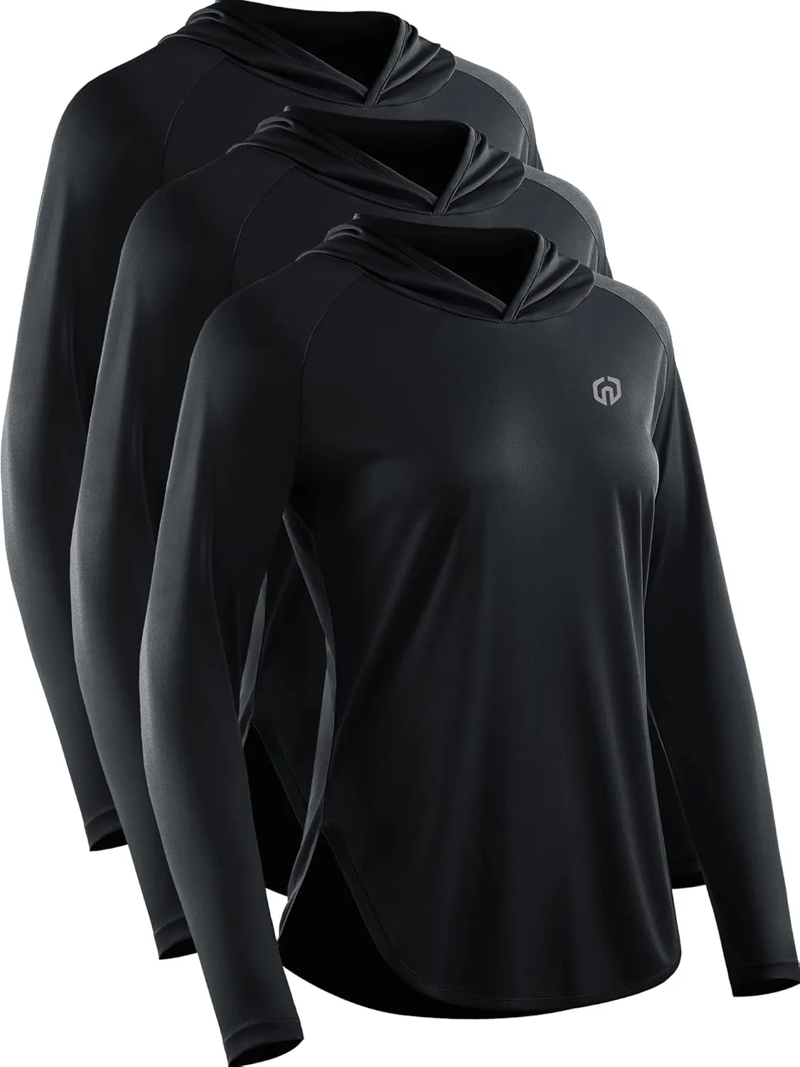 NELEUS Women's Sun Protection Running Shirts Workout Athletic Shirts with Hoods