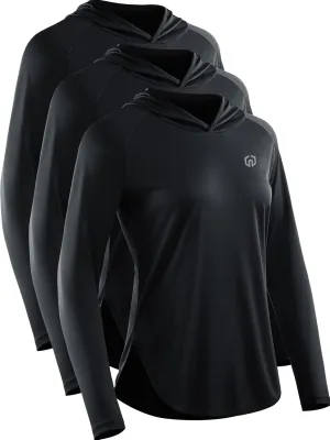 NELEUS Women's Sun Protection Running Shirts Workout Athletic Shirts with Hoods