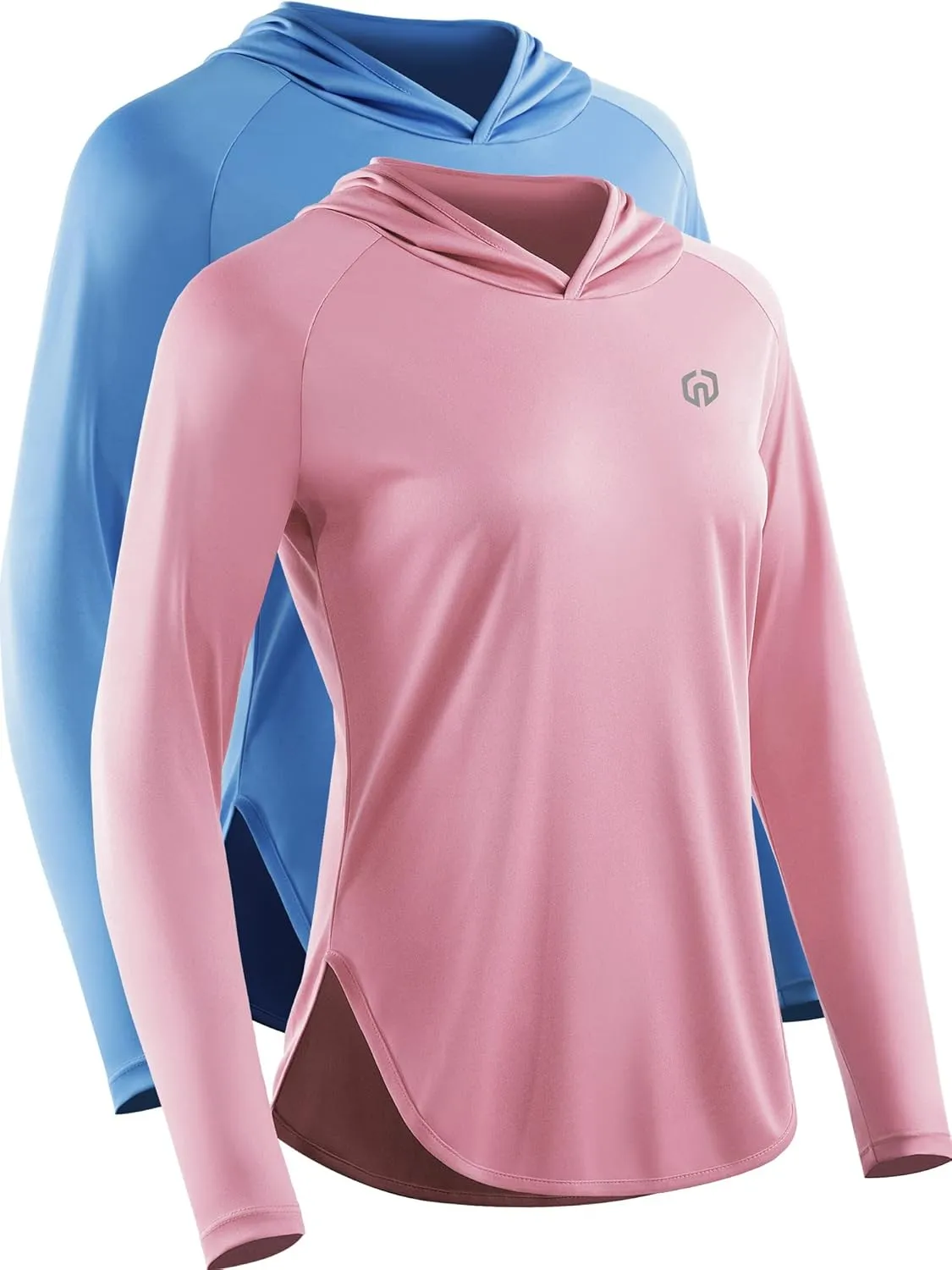 NELEUS Women's Sun Protection Running Shirts Workout Athletic Shirts with Hoods
