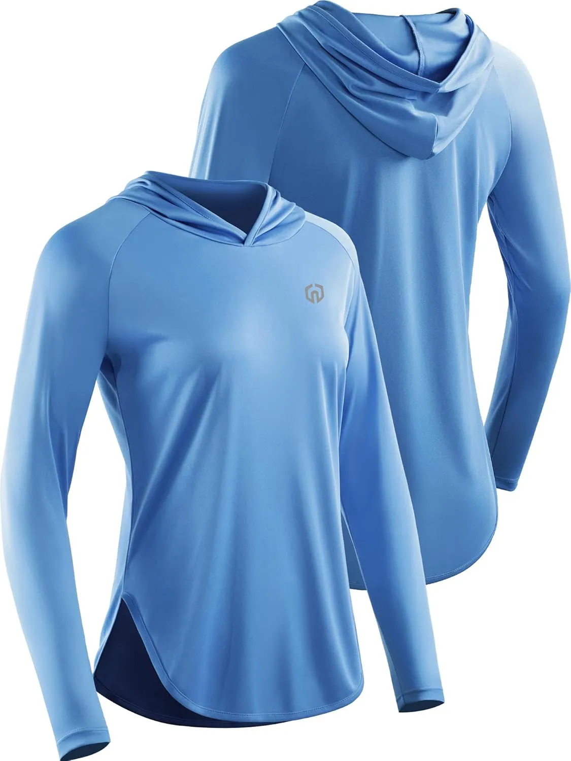 NELEUS Women's Sun Protection Running Shirts Workout Athletic Shirts with Hoods