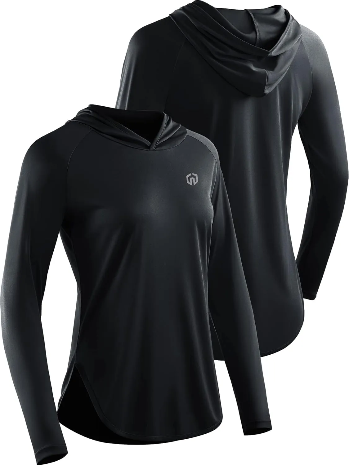 NELEUS Women's Sun Protection Running Shirts Workout Athletic Shirts with Hoods
