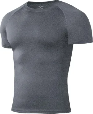 Niksa Men's Compression Shirts, Compression Shirts for Men Short Sleeve Athletic, Quick Dry Workout T Shirts Base Undershirt