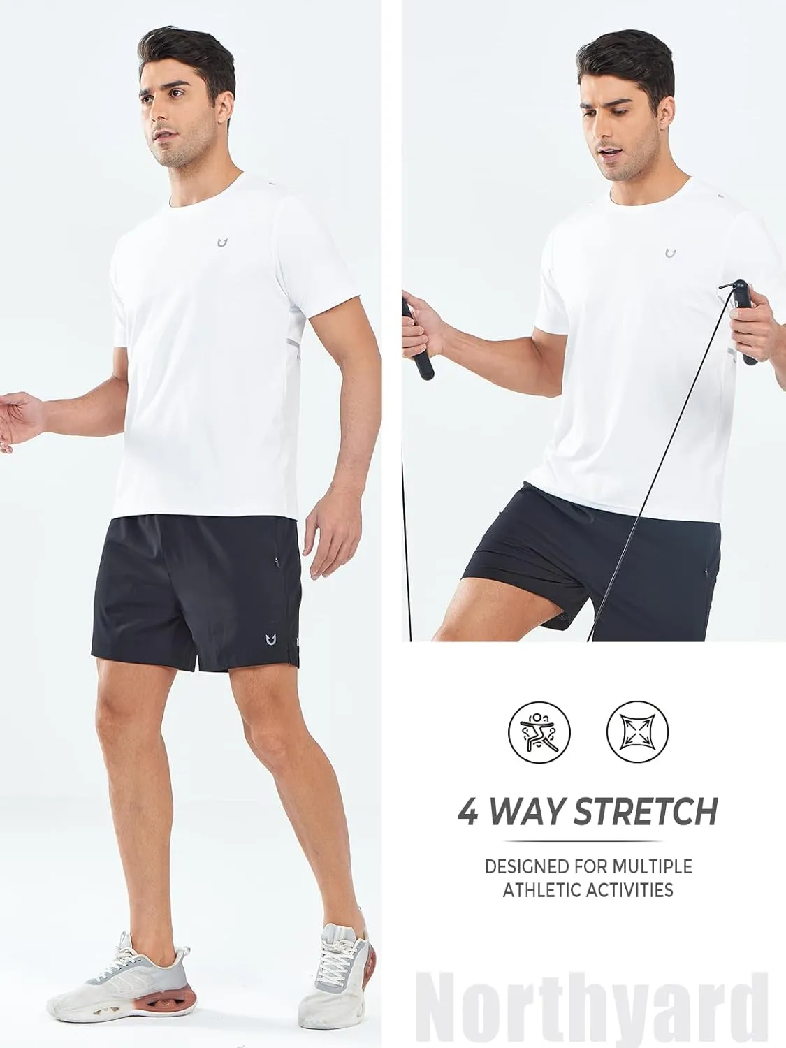 NORTHYARD Men's Workout Gym Shirts Quick Dry T-Shirts Running Athletic Short Sleeve Shirt for Men