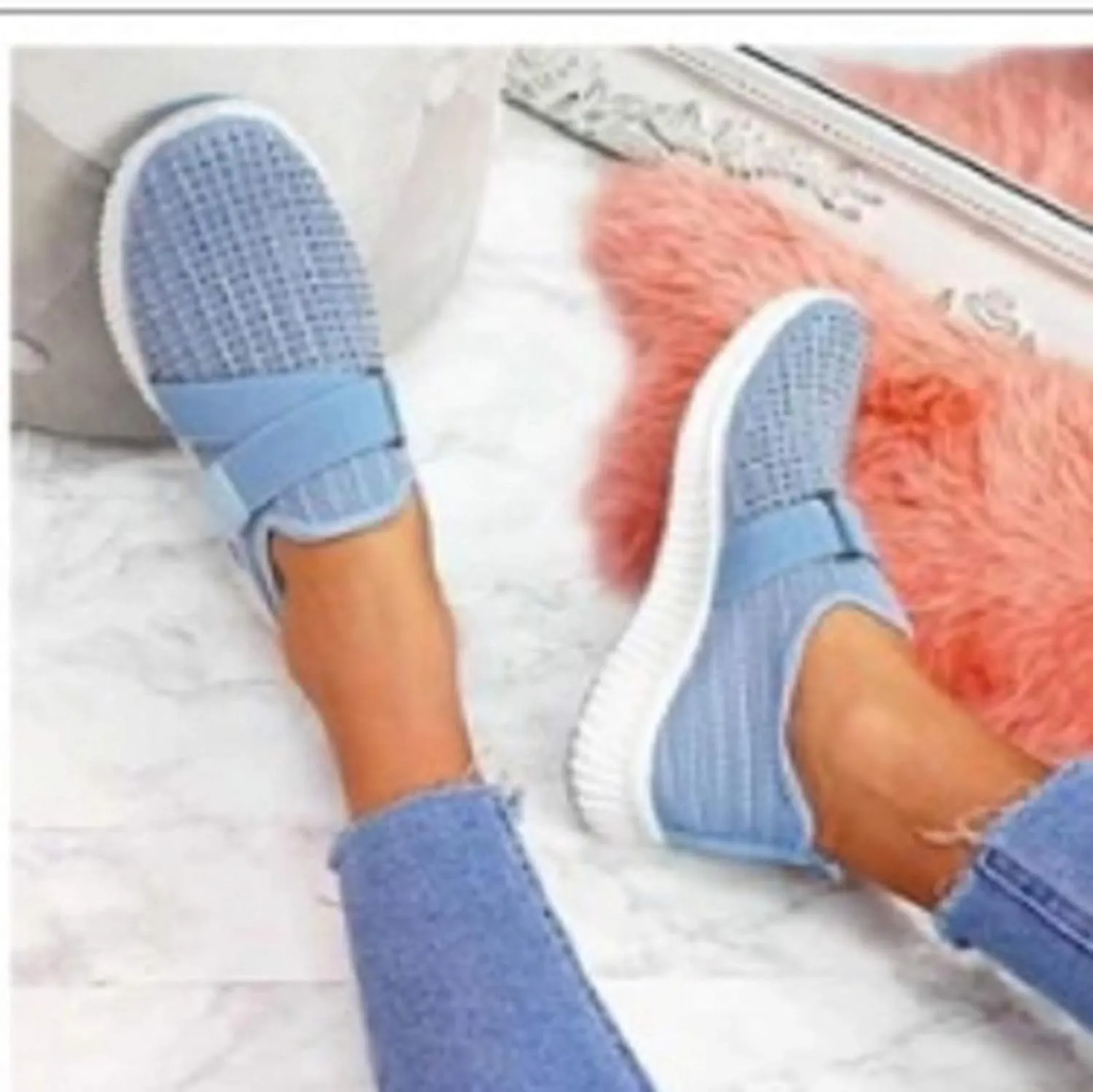 Orthopedic Shoes for Women Slip On Walking Shoes with Arch Support Breathable Lightweight Running Sneakers