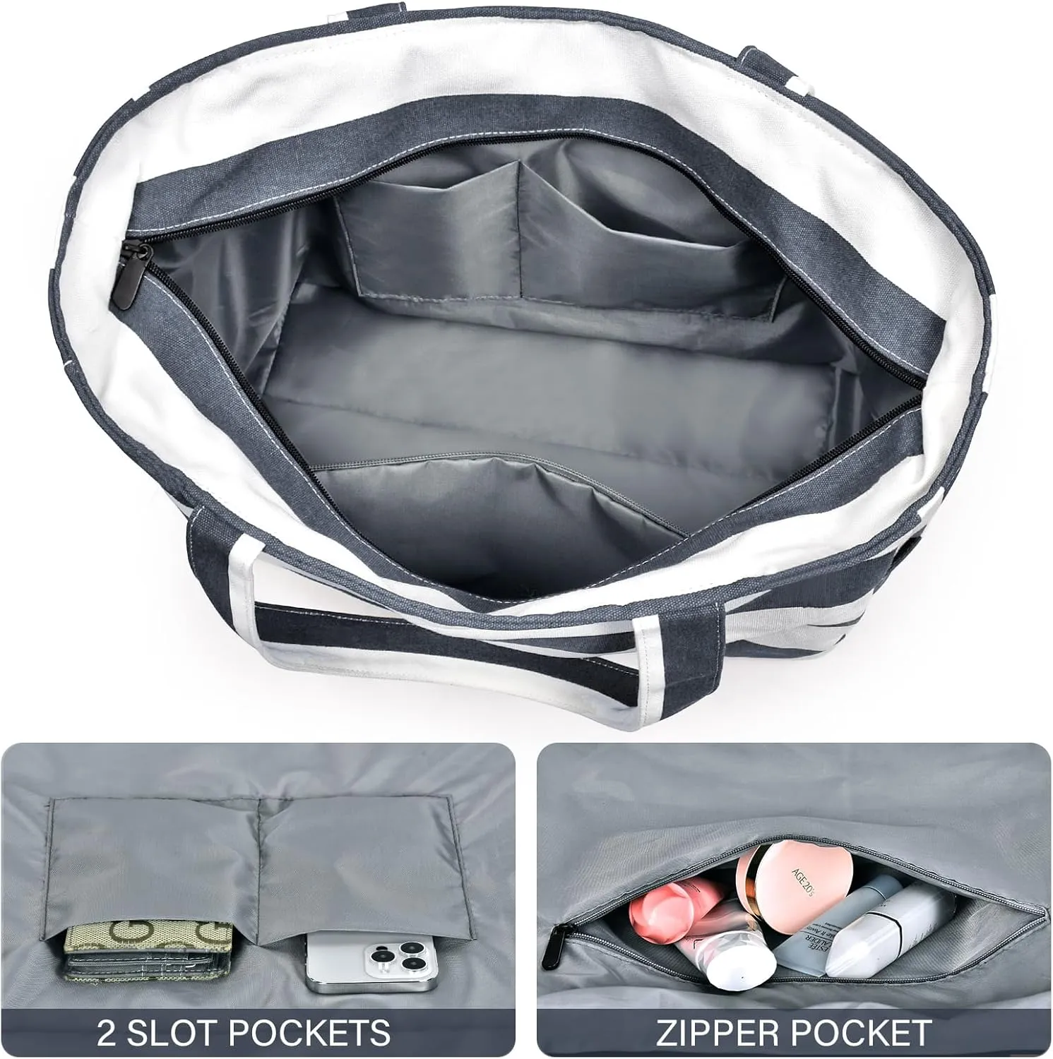 oscaurt Beach Bags for Women Travel Weekender Bag Swim Pool Bag Gifts for Women Travel Beach Essentials