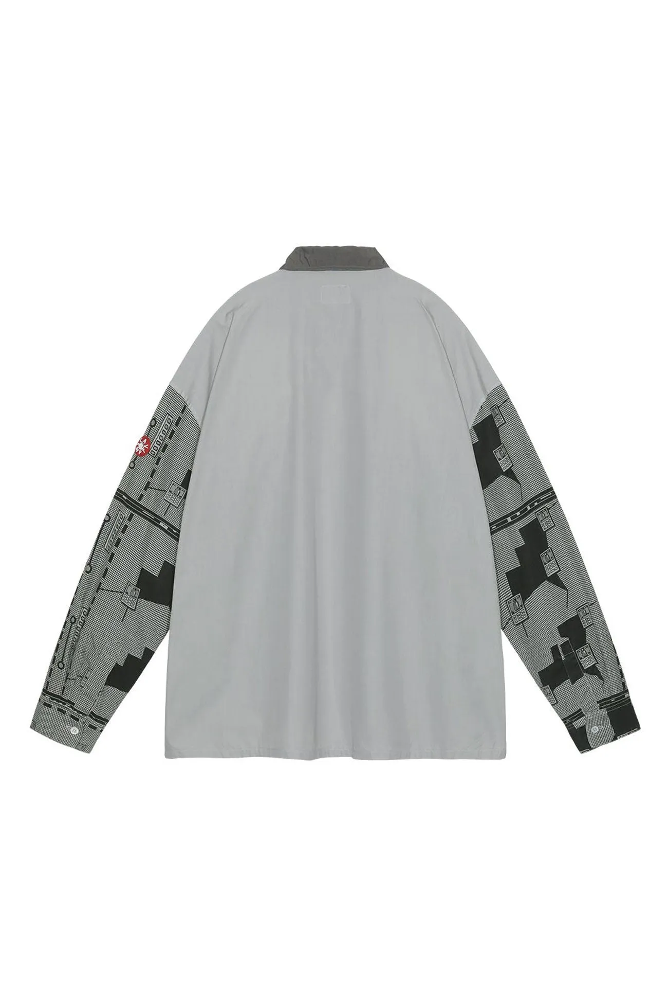 OVERDYE GRID SLEEVE BIG SHIRT