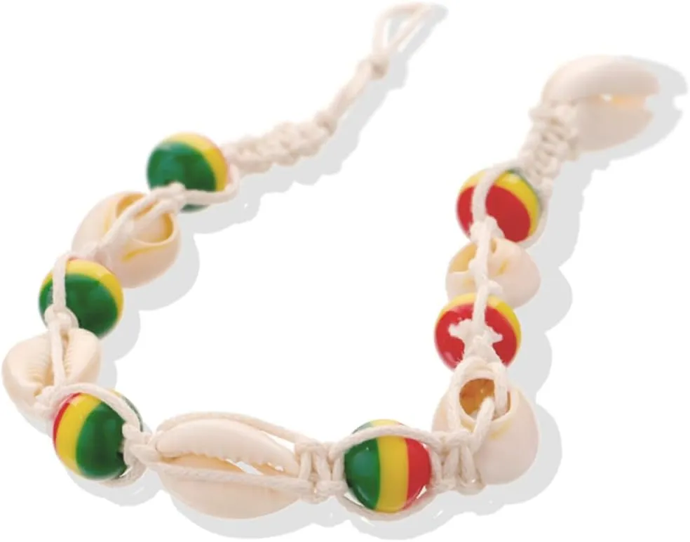 PartyKindom Ankle Chain Bracelets Anklet Beaded Shell Bracelet Beach Jewelry Women Shell Chain Ankle Decoration Wooden Colorful