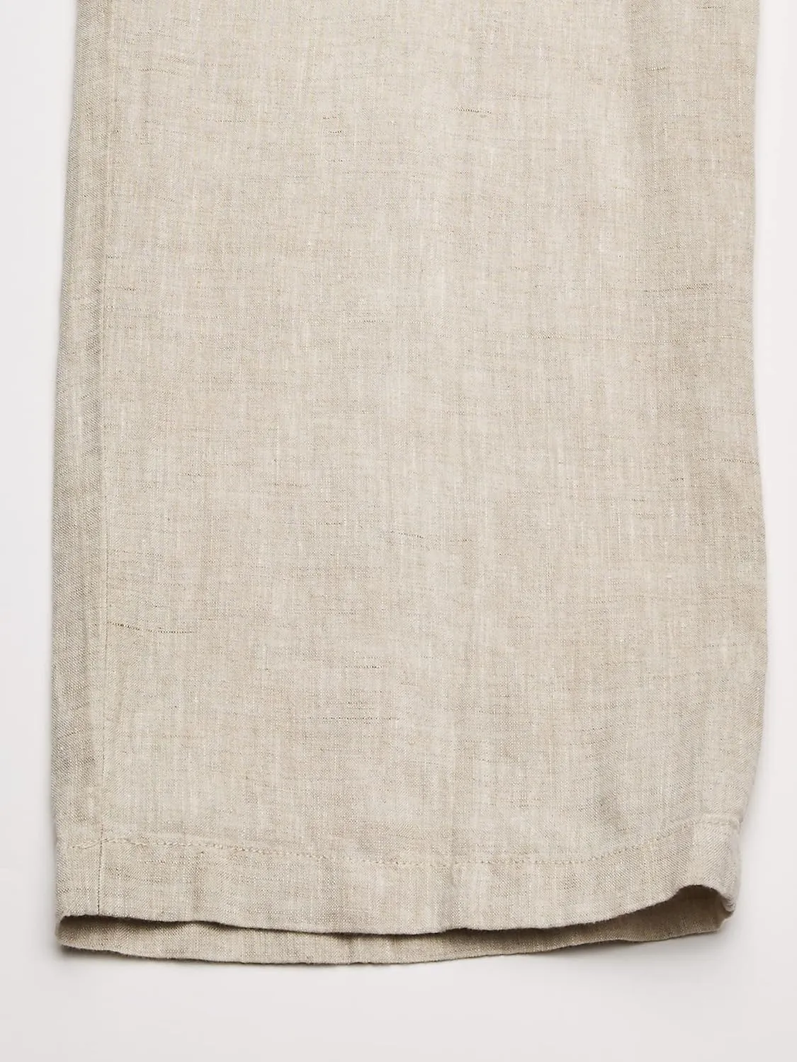 Perry Ellis Men's 100% Linen Drawstring Pants, Lightweight Breathable Fabric, Flat Front, Quarter Top Pockets, Regular Fit