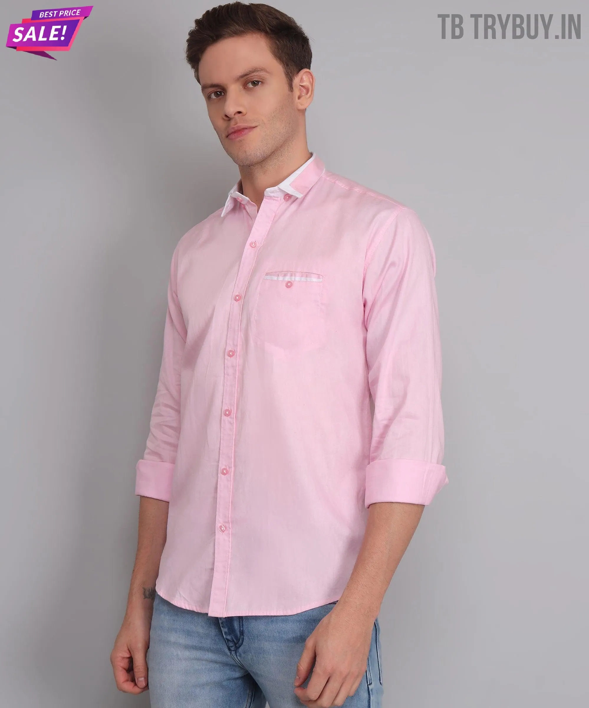 Pink Solid Shirt
