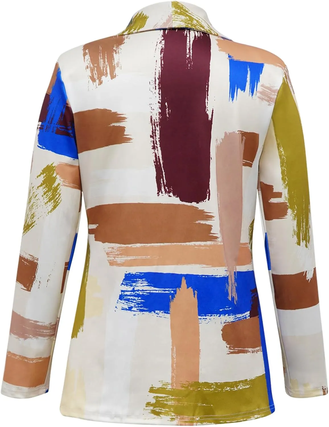 Plus Size Blazers for Curvy Women Sexy Trendy Colorful Oversize Graphic Open Front Jackets