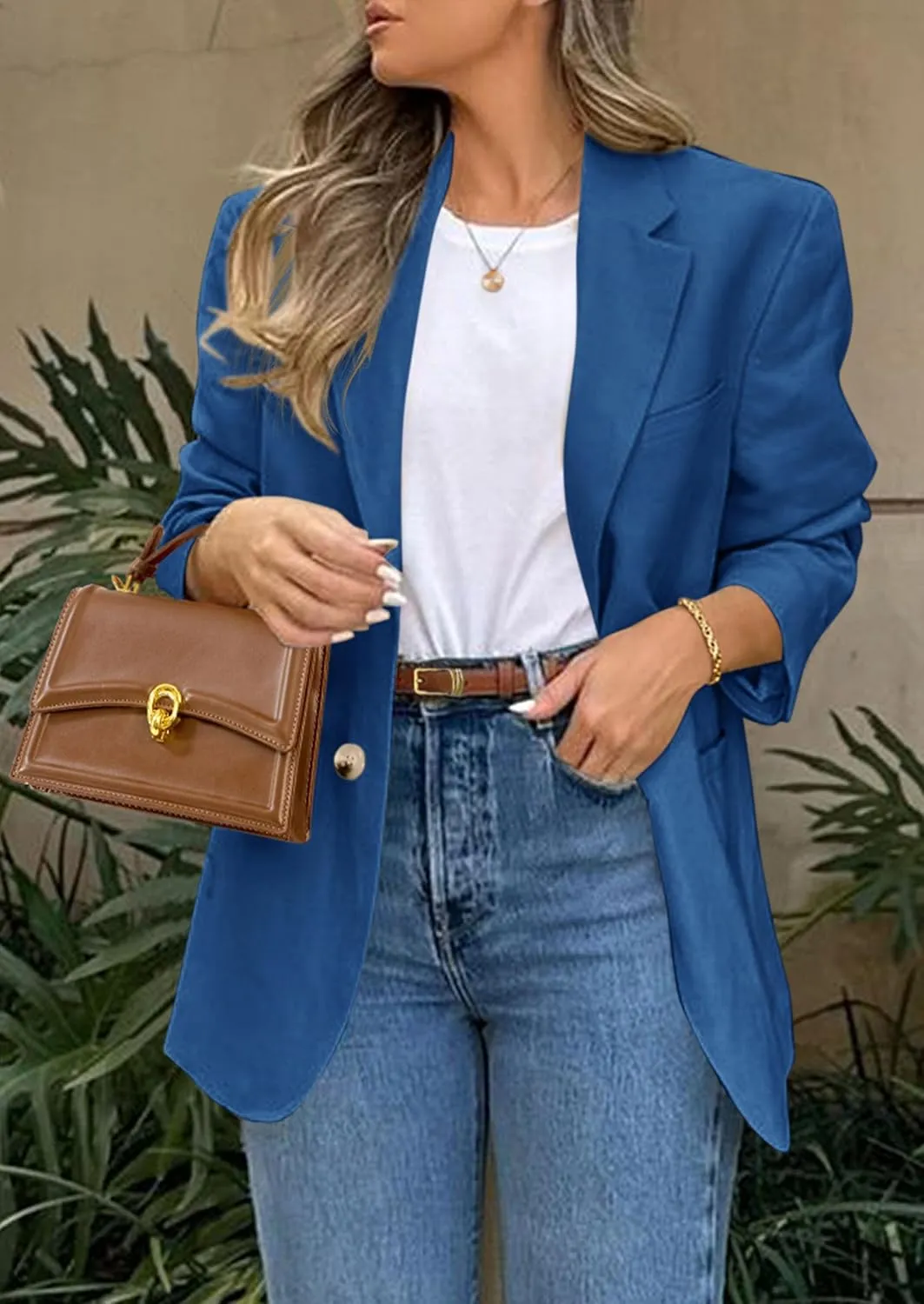 PRETTYGARDEN 2025 Blazers for Women Business Casual Long Sleeve Lapel Open Front Suit Jacket Work Blazer with Pockets