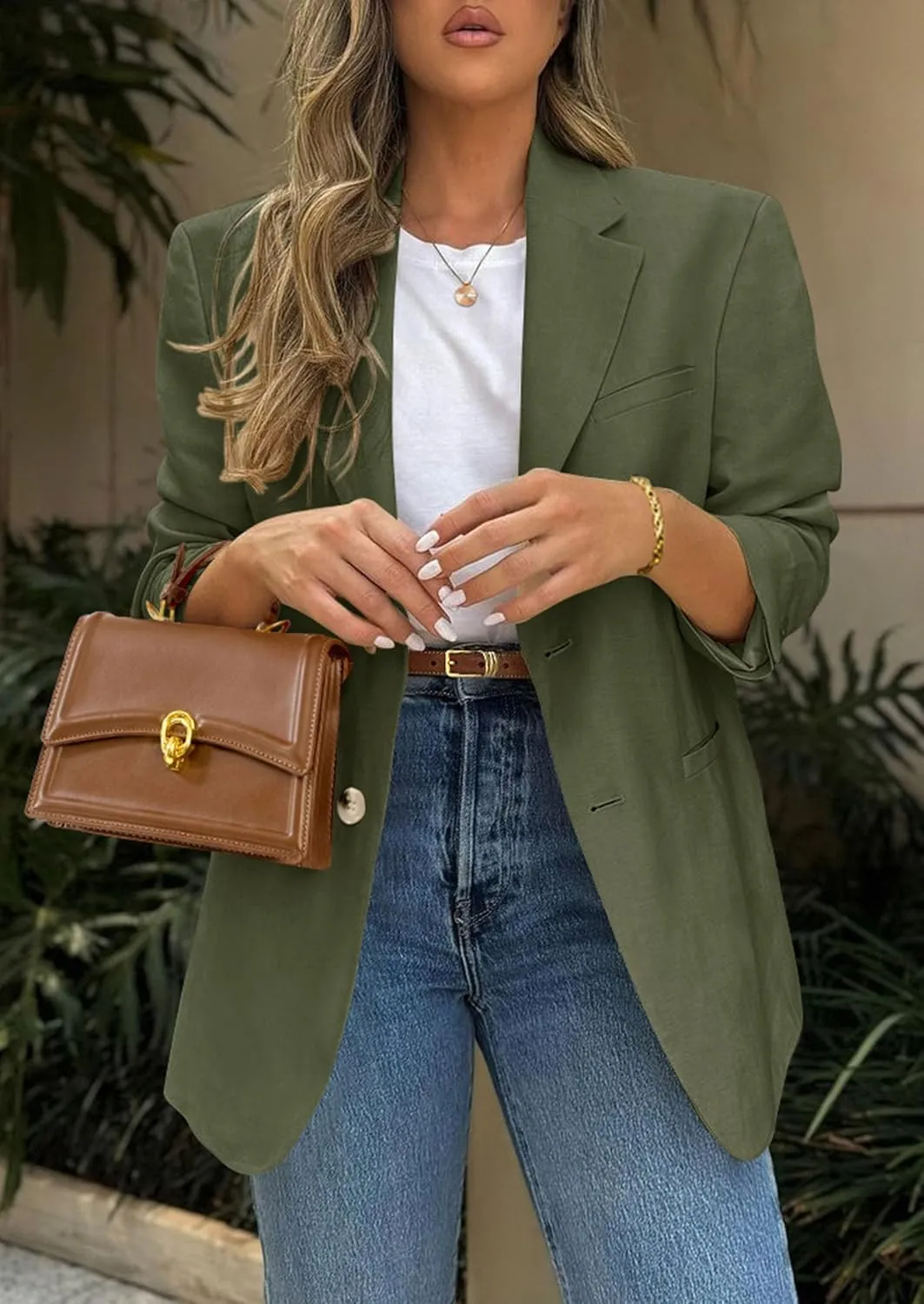 PRETTYGARDEN 2025 Blazers for Women Business Casual Long Sleeve Lapel Open Front Suit Jacket Work Blazer with Pockets