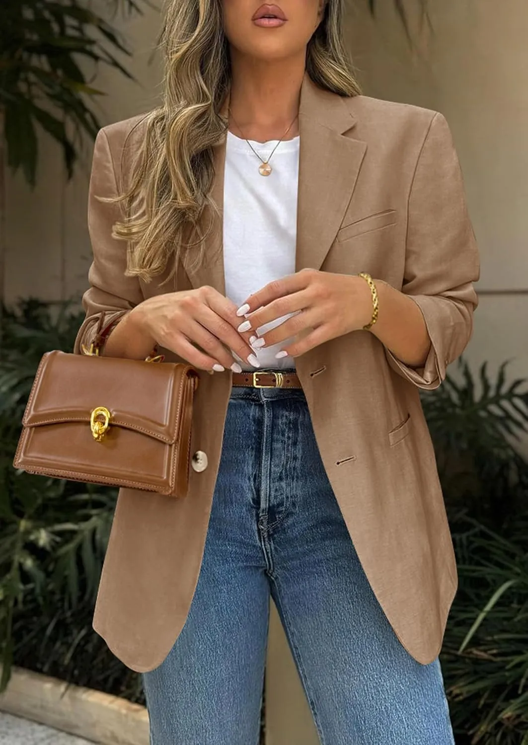 PRETTYGARDEN 2025 Blazers for Women Business Casual Long Sleeve Lapel Open Front Suit Jacket Work Blazer with Pockets