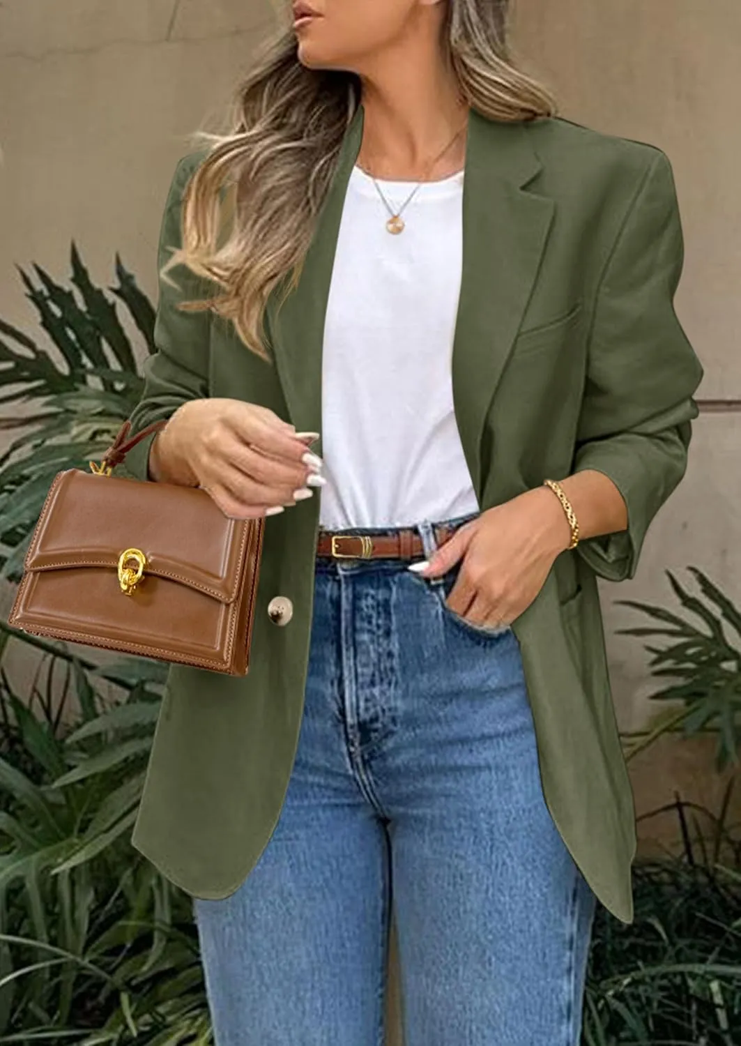 PRETTYGARDEN 2025 Blazers for Women Business Casual Long Sleeve Lapel Open Front Suit Jacket Work Blazer with Pockets
