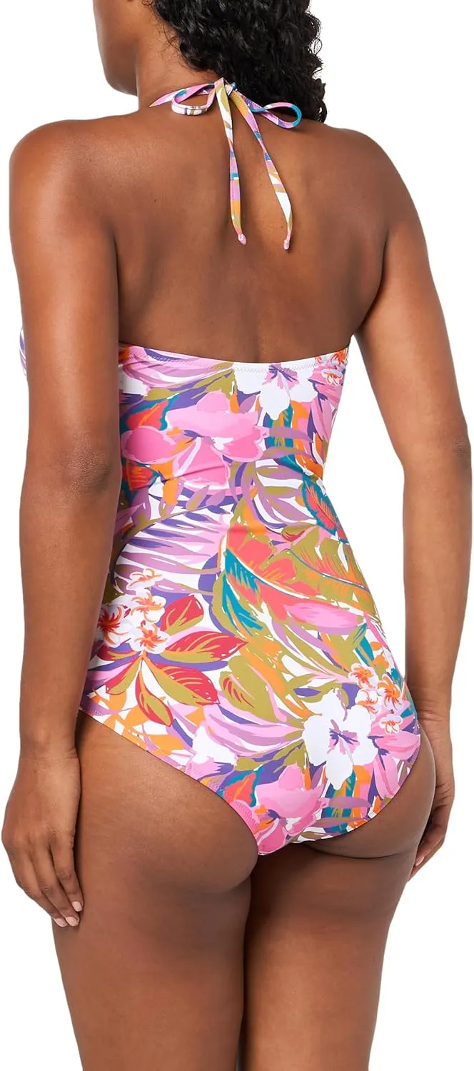 Profile by Gottex Women's Standard Tropikaia Tie Front One Piece