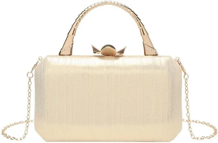PU Leather Flower Buckle Evening Bag French Versatile Clutch Purses