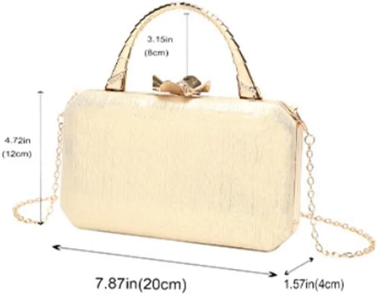 PU Leather Flower Buckle Evening Bag French Versatile Clutch Purses