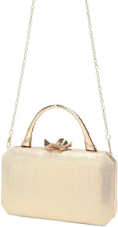 PU Leather Flower Buckle Evening Bag French Versatile Clutch Purses