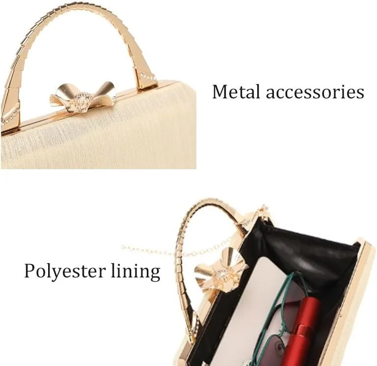 PU Leather Flower Buckle Evening Bag French Versatile Clutch Purses