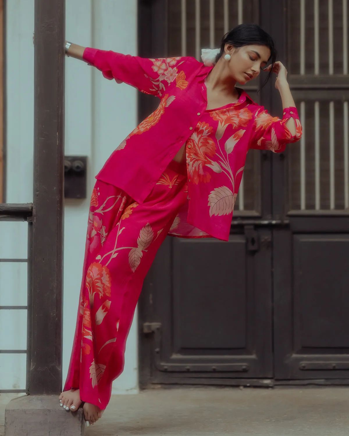 Rani Pink Printed Co-Ord Set