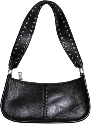 Retro Crossbody Bag Vintage Armpit Bag Y2k Purse for Women Trendy Leather Handbag Leather Top Handle Satchel
