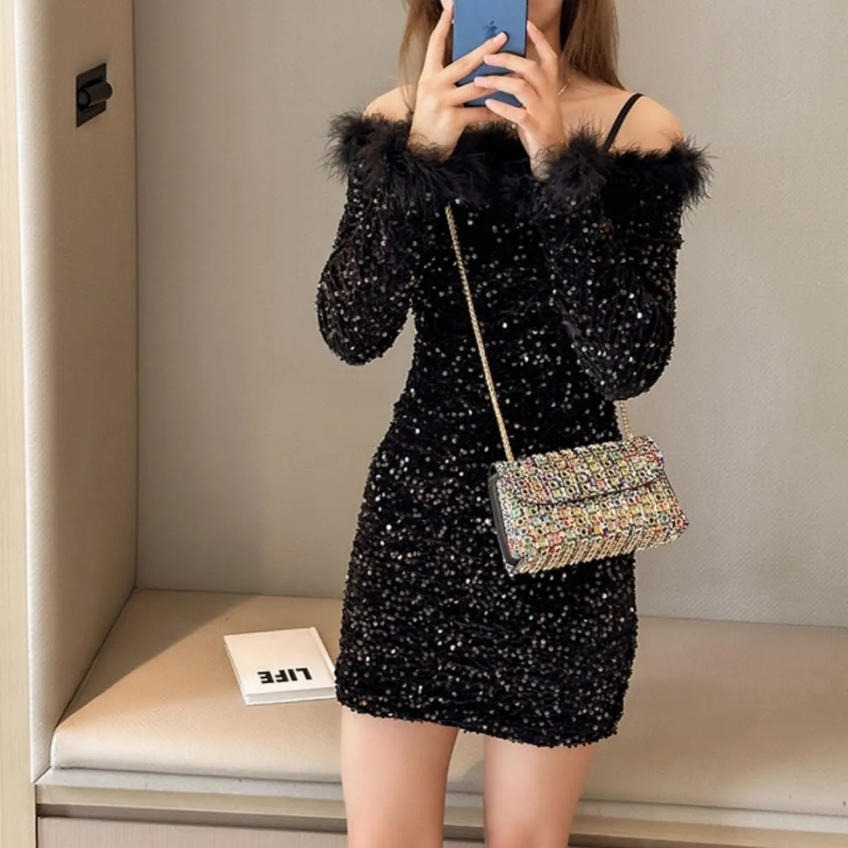 Rhinestone Clutch Purses for Women Cross Body Purse Chain Shoulder Bags Sparkly Evening Bags for Cocktail Prom Party Wedding