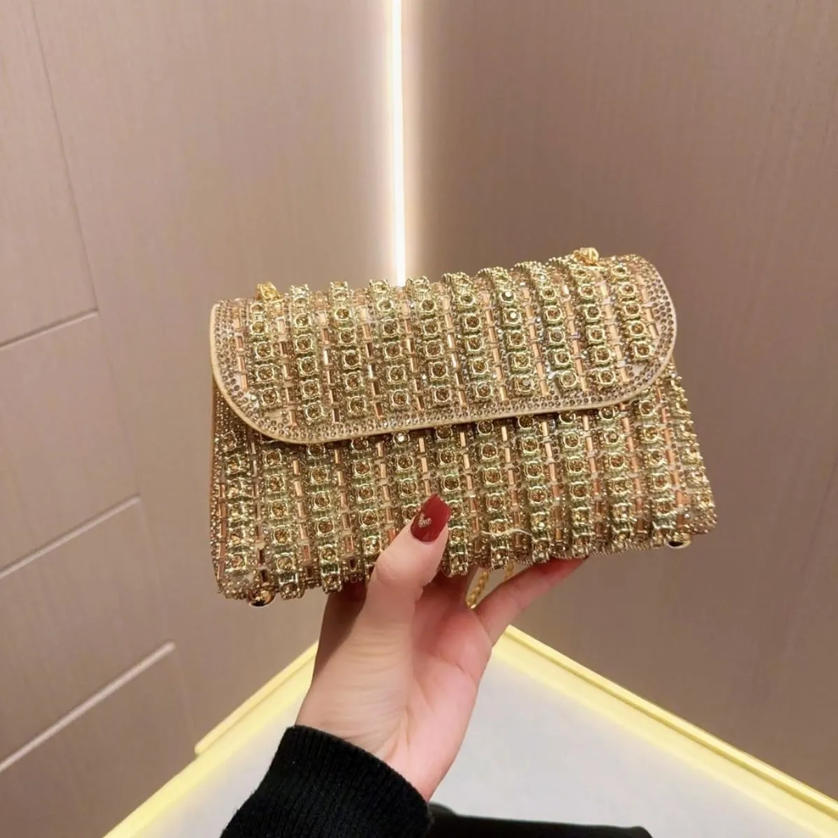 Rhinestone Clutch Purses for Women Cross Body Purse Chain Shoulder Bags Sparkly Evening Bags for Cocktail Prom Party Wedding