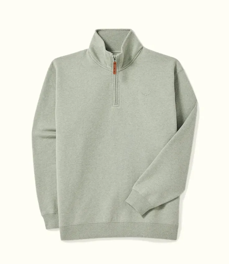 R.M.Willams Mulyungarie 1/4 Zip Sweatshirt Green Marle