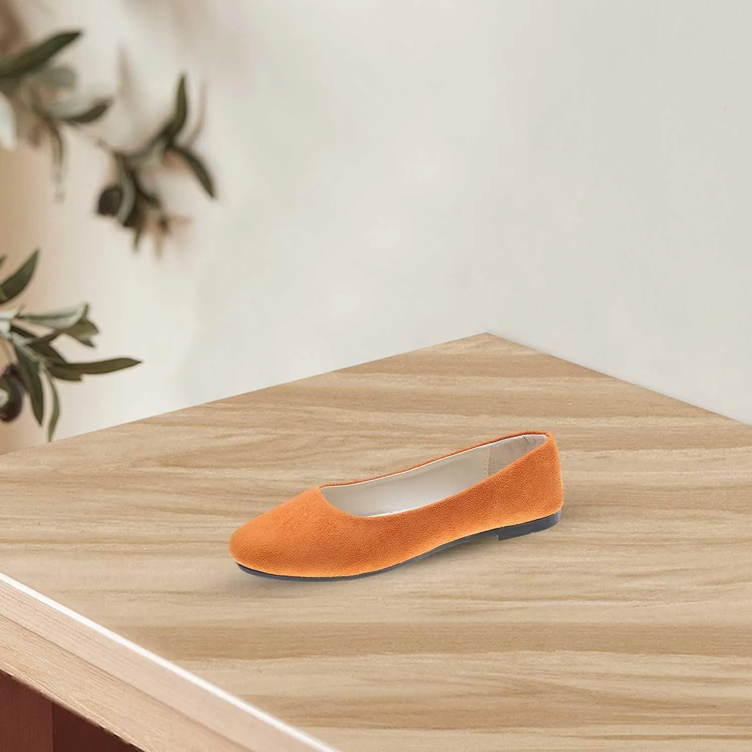 Round Toe Ballet Flats for Women Dressy Casual Comfortable Plus Size Wide Walking Shoes for Work Outdoor Office