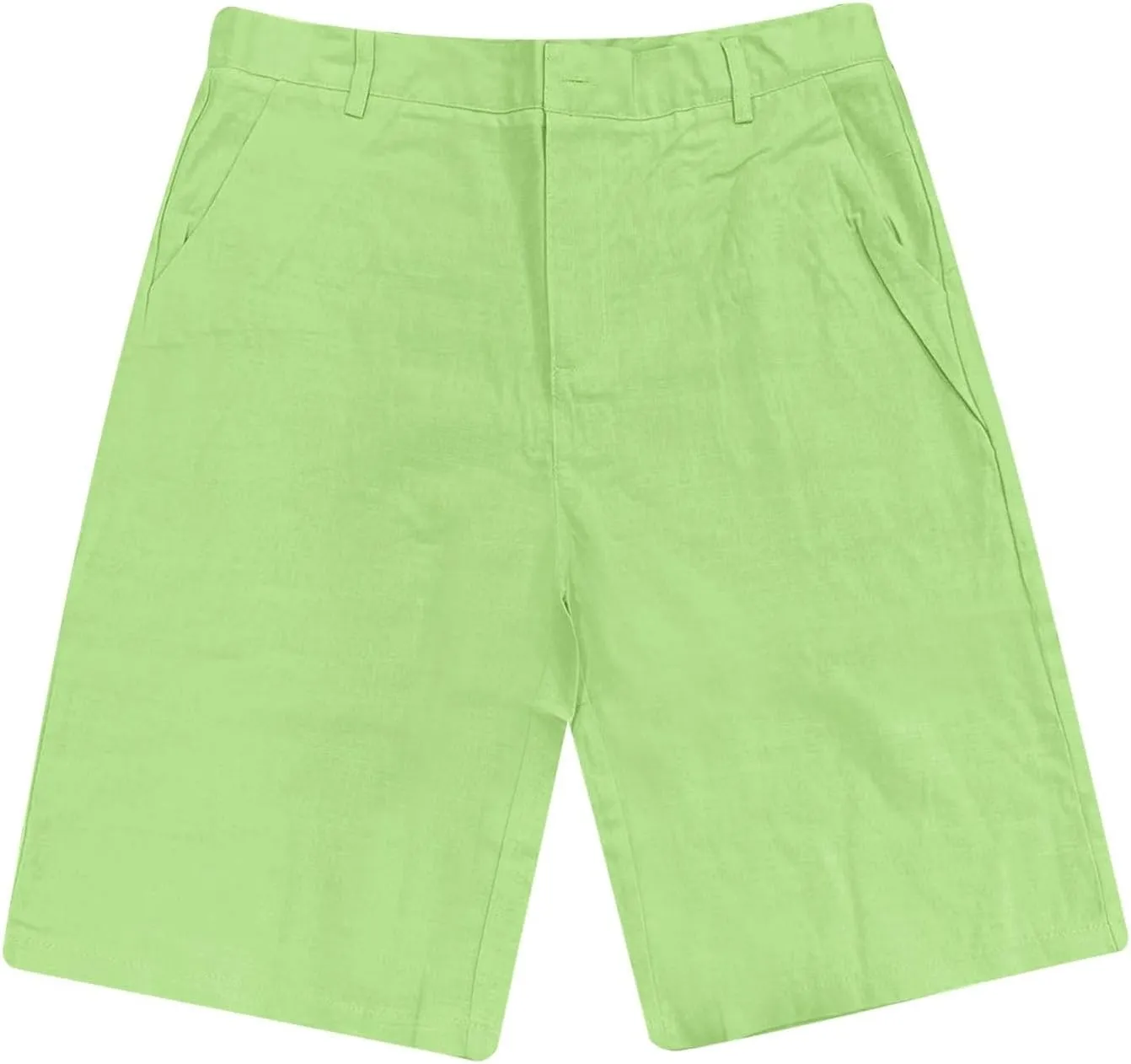 RTTUIOP Linen Shorts for Men Elastic Waist Shorts Casual Summer Beach Lightweight Cotton Linen Pants with Pockets