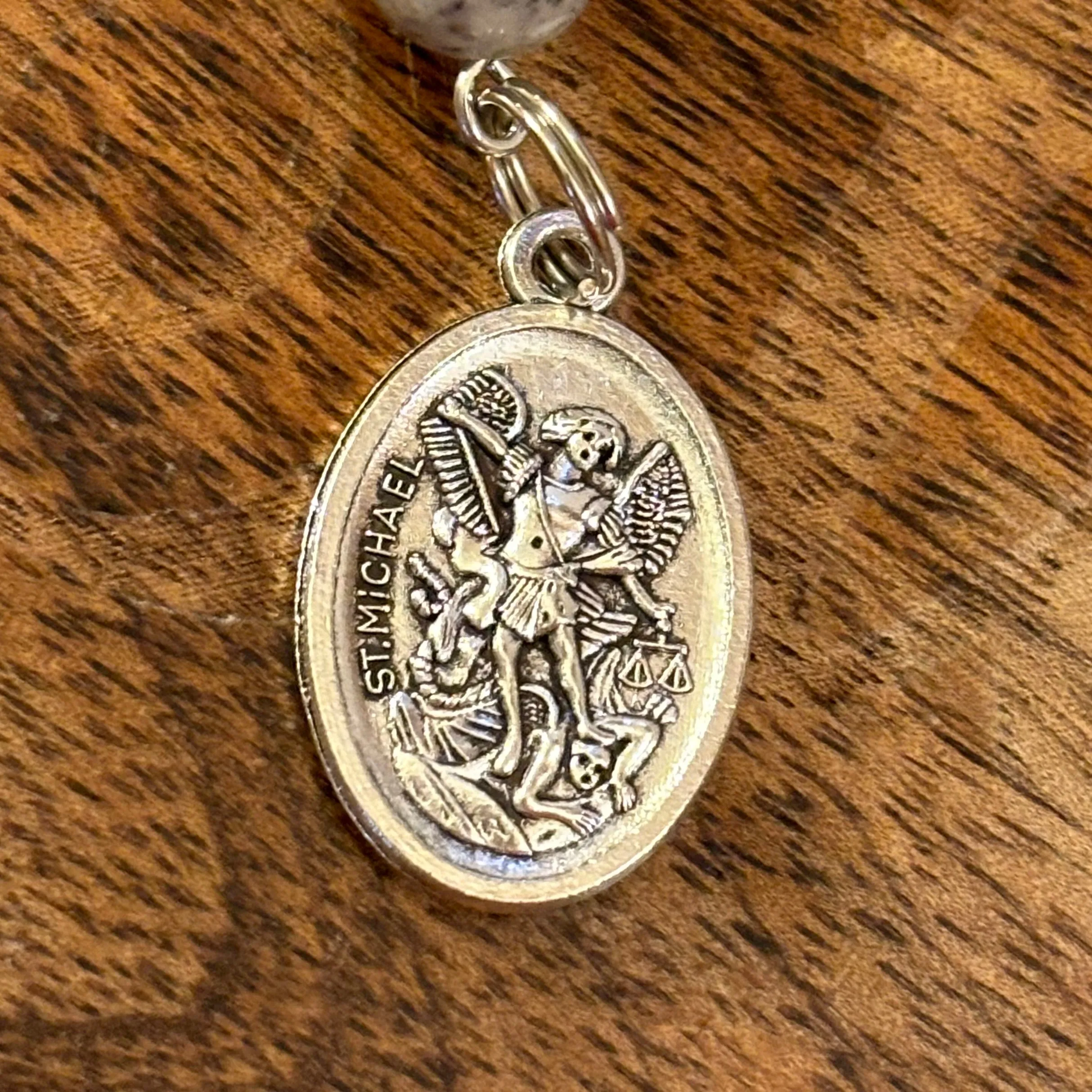Saint Michael Medal Rosary Marker/Key Clip