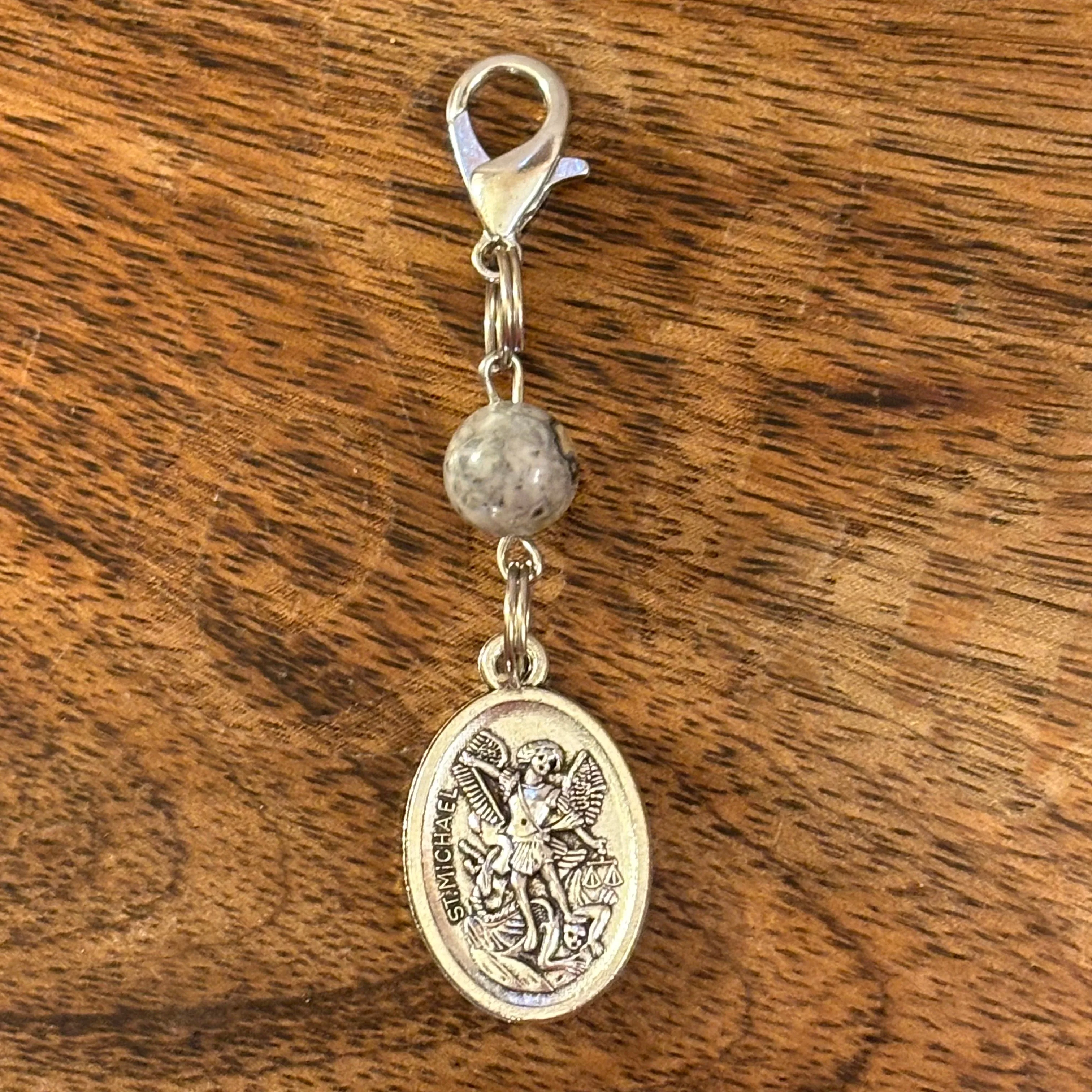 Saint Michael Medal Rosary Marker/Key Clip