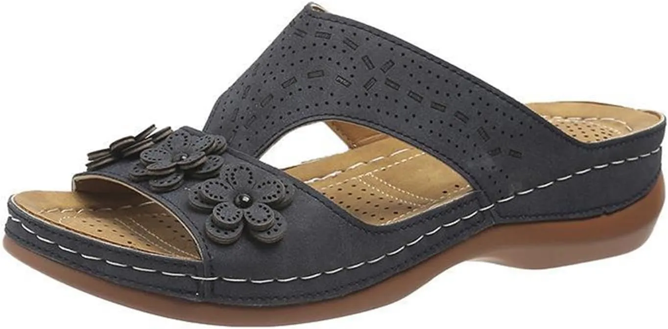 Sandals Women Comfortable Dressy Wedge Sandals Orthopedic Slippers Arch Support Flip Flops Summer Walking Orthotic Slides