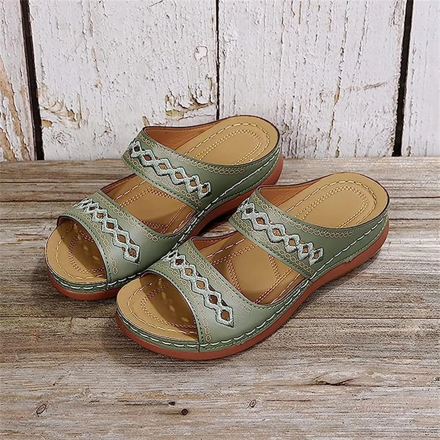 Sandals Women Dressy Summer Flat Island Cute Casual Beach Shoes Comfortable Arch Support Orthopedic Flip Flops 2025