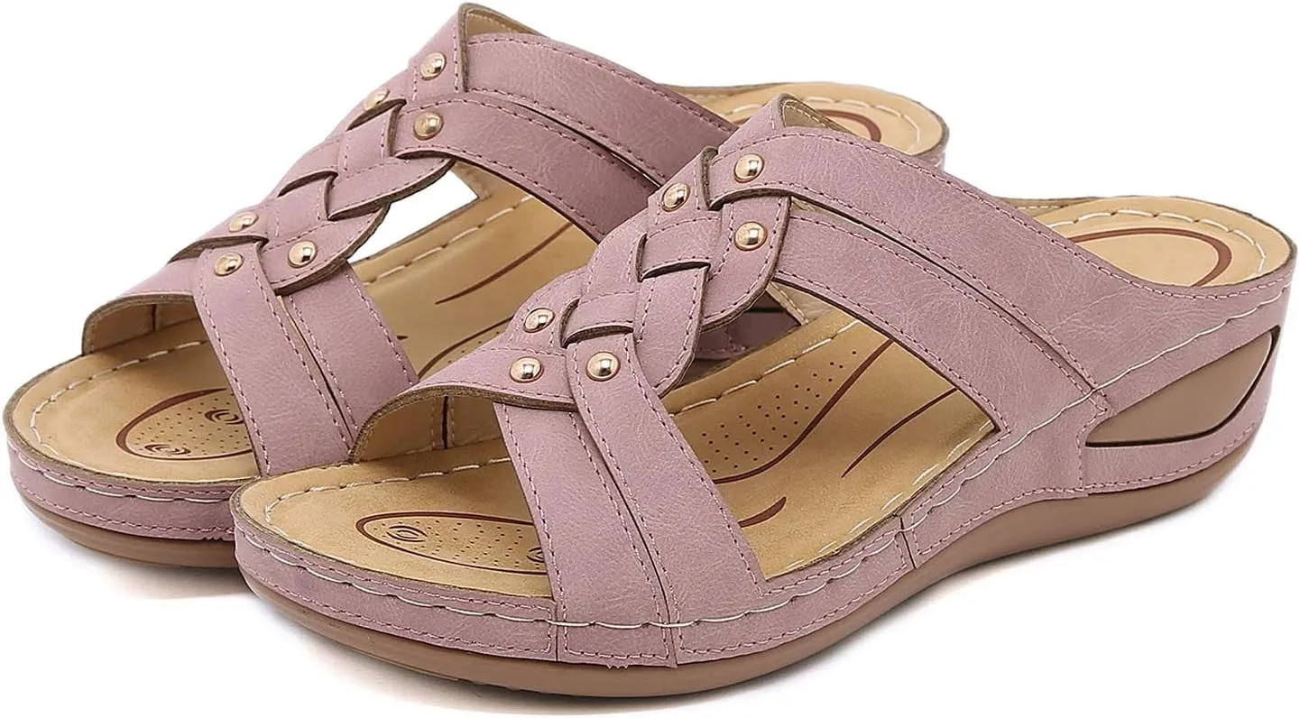 SBGMoSJ Orthopedic Shoes for Women Sandals Orthopedic Shoes Woman Walking Mens Orthopedic Slides Size 13 Womens Extra Wide Orthopedic Walking Shoes Size 11 Extra Wide Wide Feet Heels Womens Flip Flop