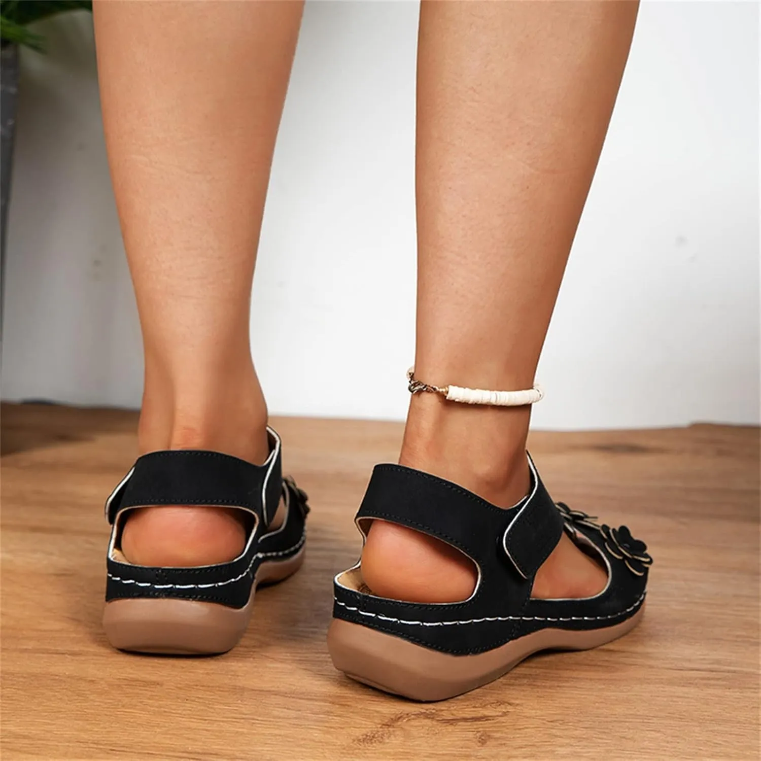 SBGMoSJ Plantar Fasciitis Sandals for Women Womens Orthopedic Sandals 9 Platform Sandals Women Dressy Cute Black Sandals for Women Orthopedic Shoes for Women Sandals Everyday Sandals for Women