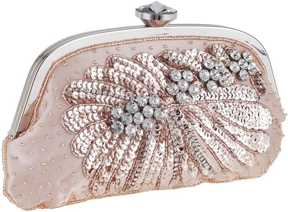 Sequin Elegant Evening Bags Ladies Rhinestone Wedding Party Handbag Chain Shoulder Bags Women Clutch Purse