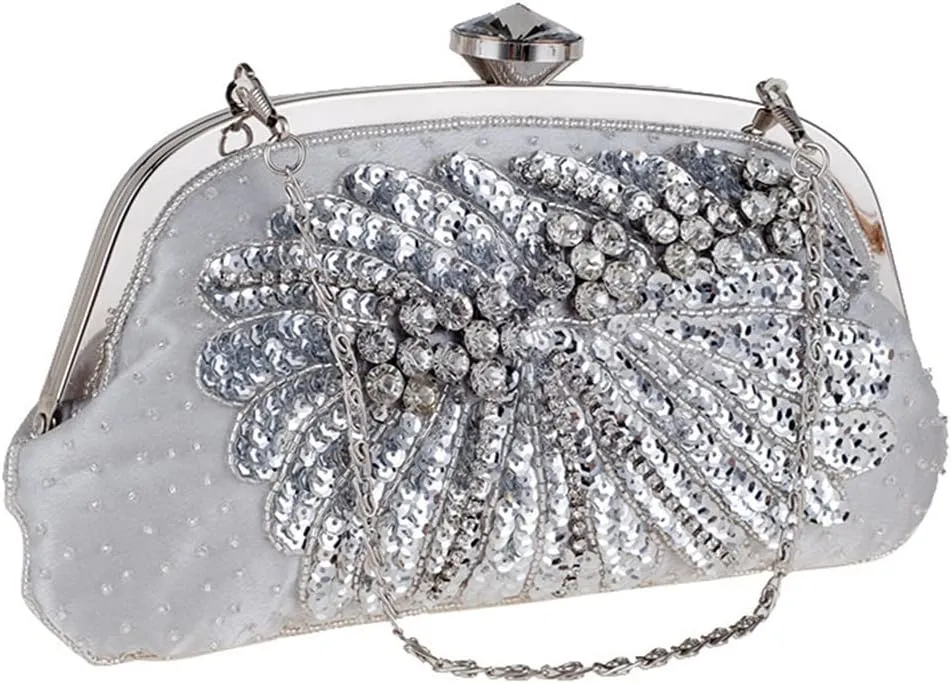 Sequin Elegant Evening Bags Ladies Rhinestone Wedding Party Handbag Chain Shoulder Bags Women Clutch Purse